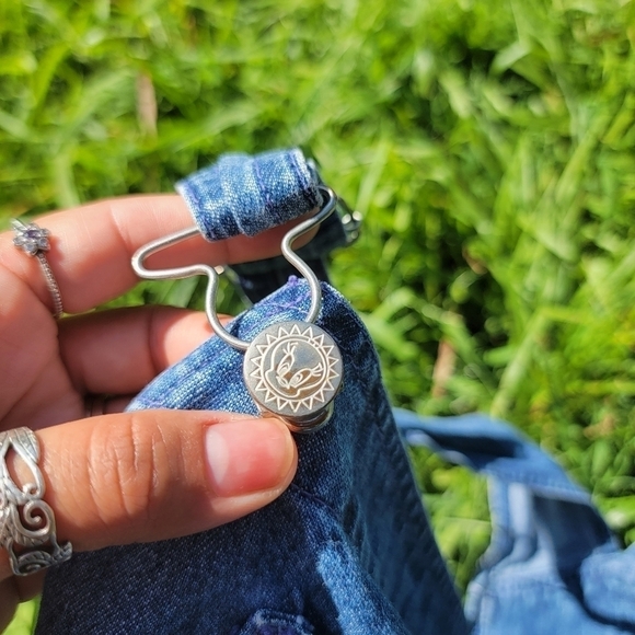 90s Looney Tunes Tweety Bird Overall Shorts 26W/28w Med Wash Embroidered - Picture 4 of 7